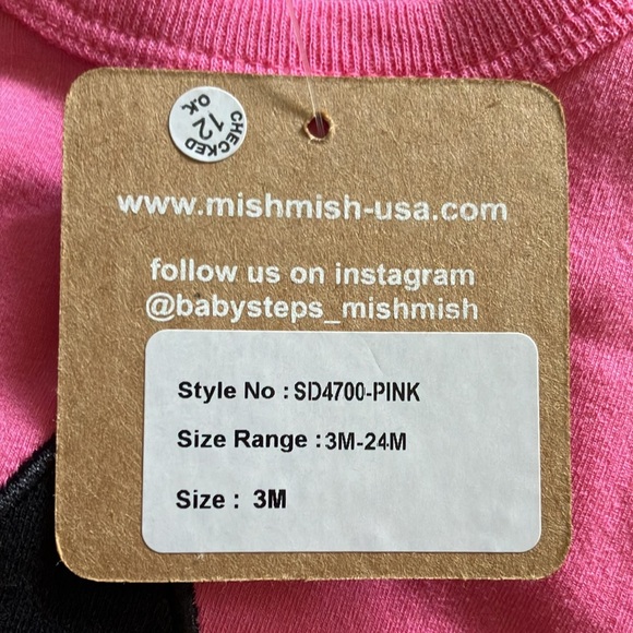 Little Mish 2 Piece Baby Swing Diaper Set, Checkered Star Size 3M AND White Hat - Picture 3 of 9